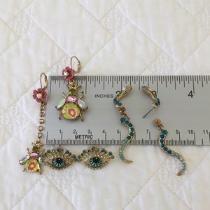 3 Pair of Betsey Johnson Earrings